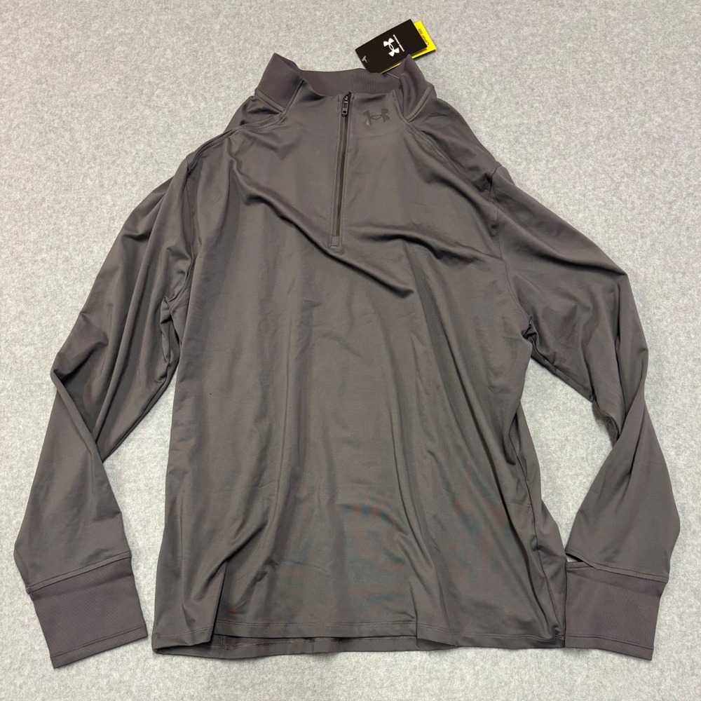 Under Armour Mens Launch Pro 1/4 Zip Pullover Gray 1379288 Running Shirt 2XL
